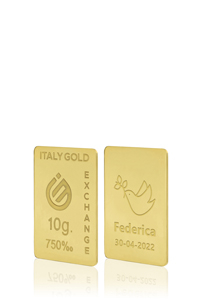 Lingotto Oro regalo per cresima 18 Kt da 10 gr. - Idea Regalo Eventi Celebrativi - IGE: Italy Gold Exchange